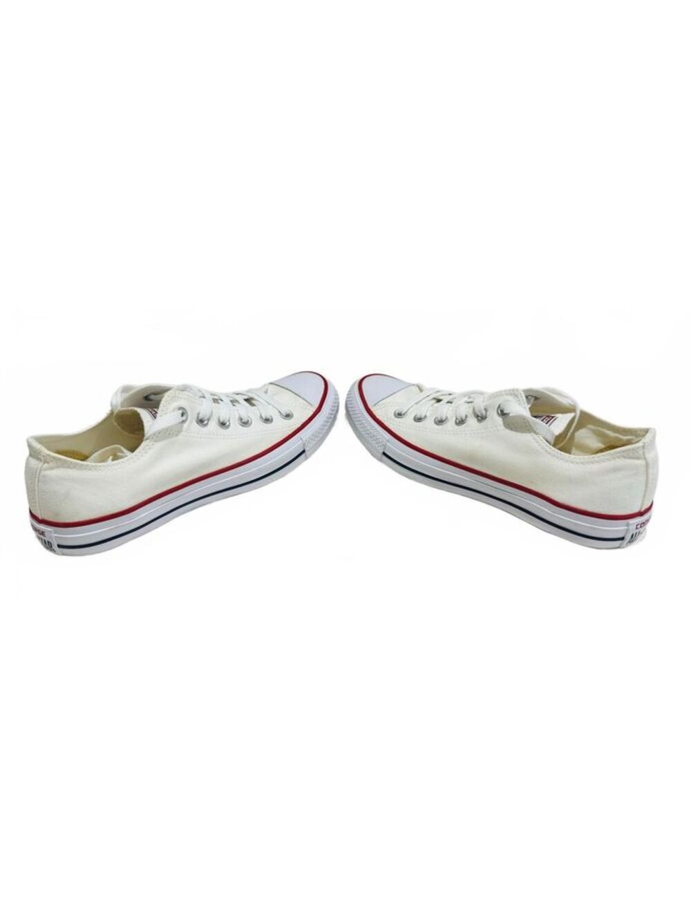 Converse Chuck Taylor All Star Low Top Sneakers White Red Woman's Size 8 - Picture 6 of 11